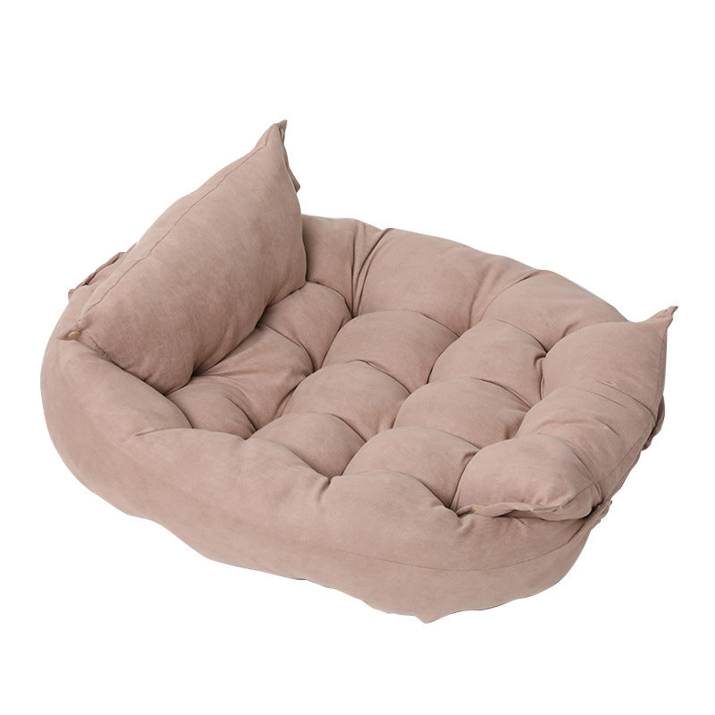 Versatile Plush Folding Pet Bed