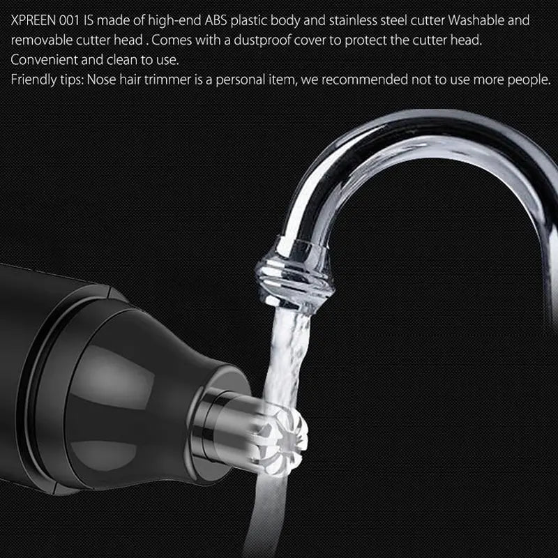 Painless Nose Hair Trimmer with Dual Edge Blades
