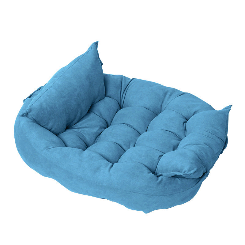 Versatile Plush Folding Pet Bed