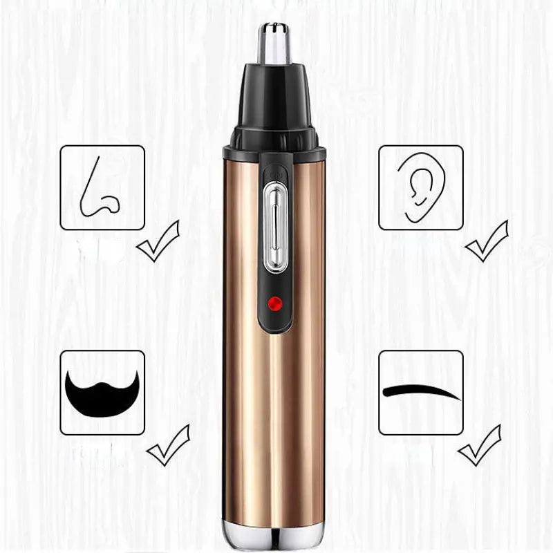 Painless Nose Hair Trimmer with Dual Edge Blades
