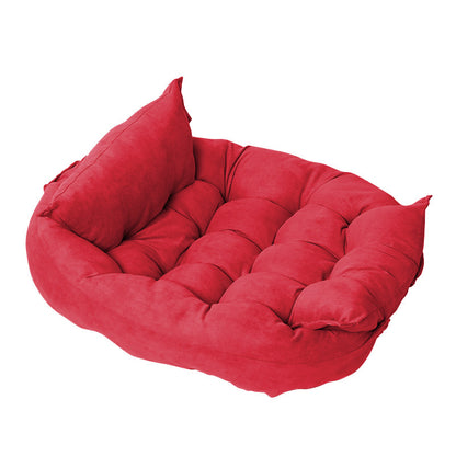 Versatile Plush Folding Pet Bed