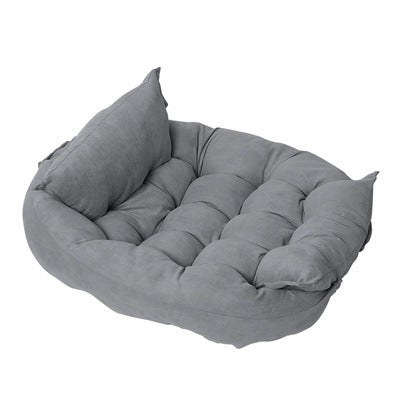 Versatile Plush Folding Pet Bed
