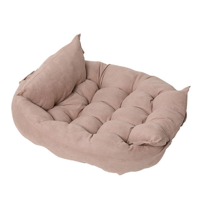 Versatile Plush Folding Pet Bed