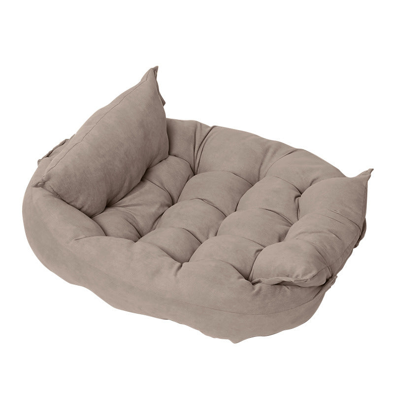 Versatile Plush Folding Pet Bed