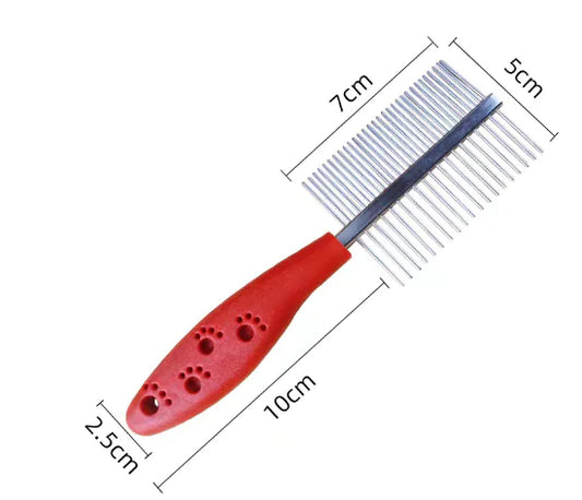 Dual-Sided Stainless Steel Pet Hair Remover Brush (One)
