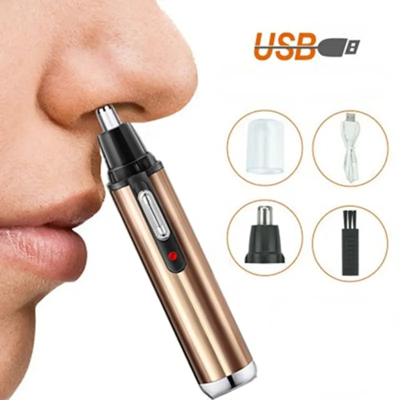 Painless Nose Hair Trimmer with Dual Edge Blades